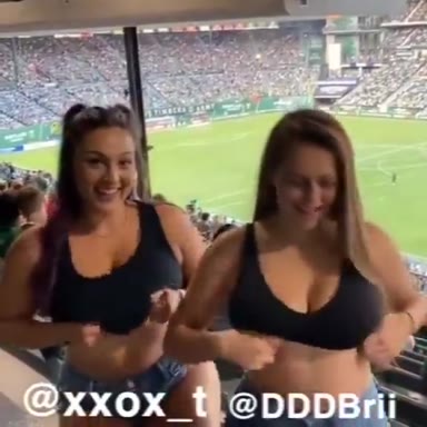 big boobs in stadium